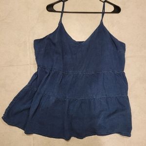 Denim strap top